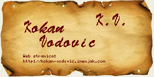 Kokan Vodović vizit kartica